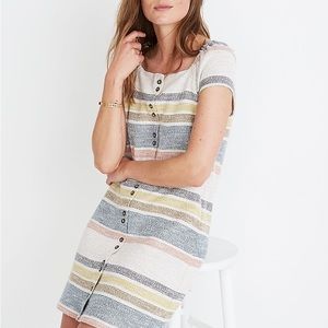 Madewell Texture & Thread Striped Mini Dress